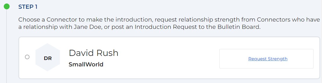 Request strength from individual Connector
